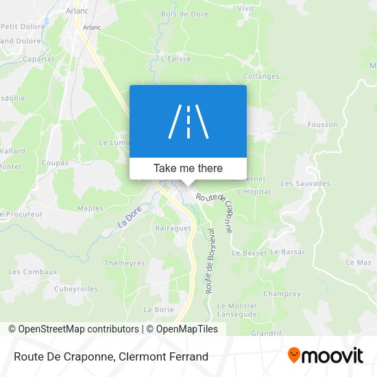 Route De Craponne map