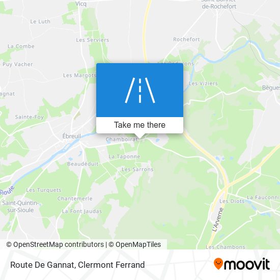 Route De Gannat map