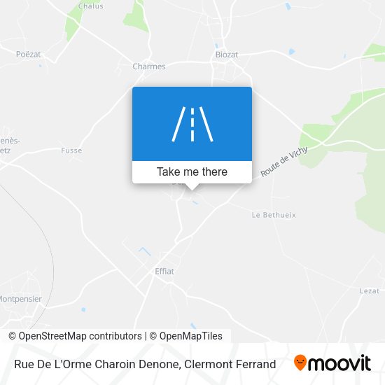 Rue De L'Orme Charoin Denone map