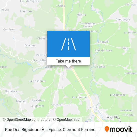 Rue Des Bigadours À L'Episse map