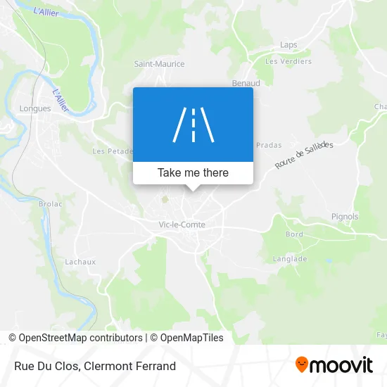 Rue Du Clos map