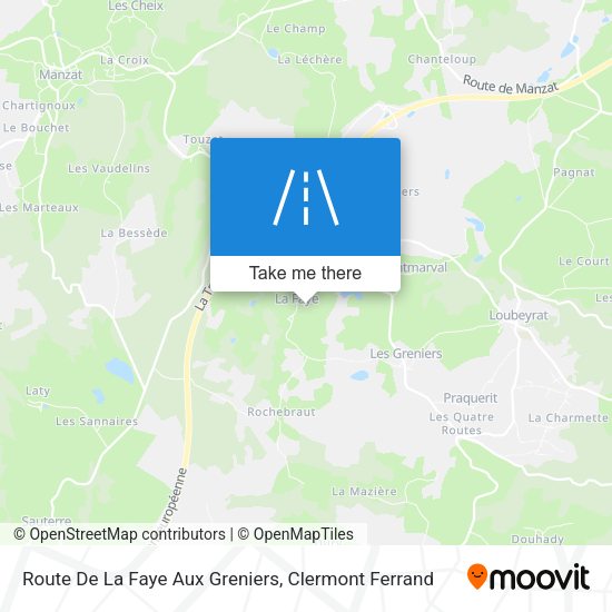 Route De La Faye Aux Greniers map