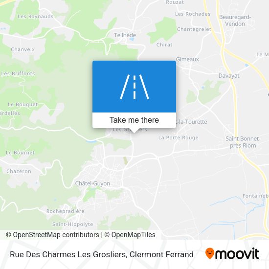 Rue Des Charmes Les Grosliers map