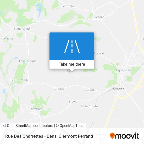 Rue Des Charrettes - Bens map