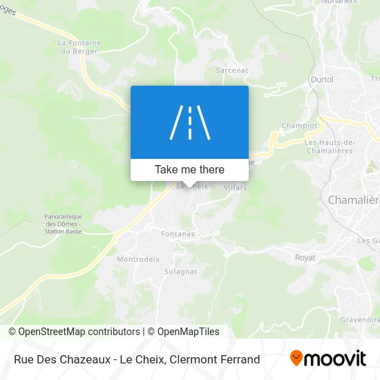 Rue Des Chazeaux - Le Cheix map