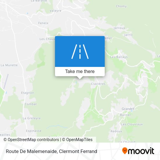 Route De Malemenaide map
