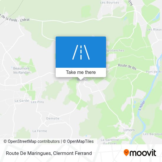 Route De Maringues map