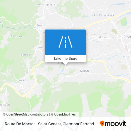 Route De Marsat - Saint-Genest map