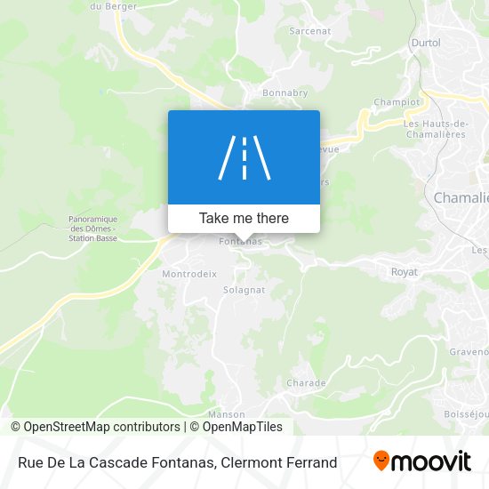Rue De La Cascade Fontanas map