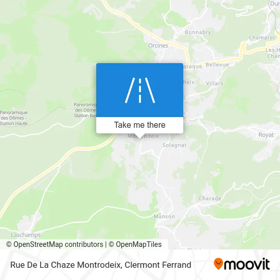 Rue De La Chaze Montrodeix map