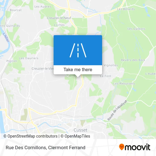 Rue Des Cornillons map