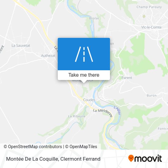 Montée De La Coquille map