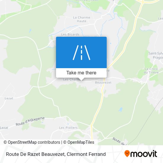 Route De Razet Beauvezet map