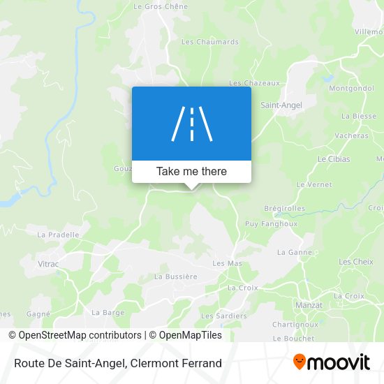 Route De Saint-Angel map