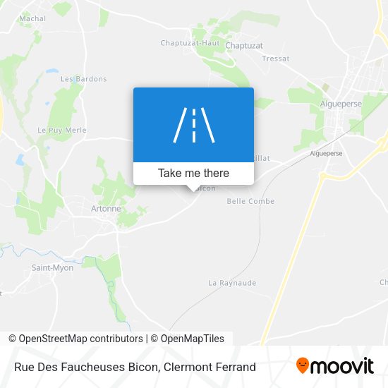 Rue Des Faucheuses Bicon map
