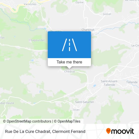 Rue De La Cure Chadrat map