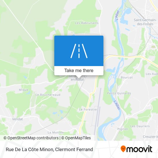 Rue De La Côte Minon map