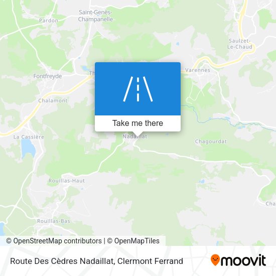 Route Des Cèdres Nadaillat map