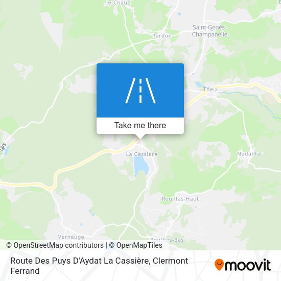 Route Des Puys D'Aydat La Cassière map