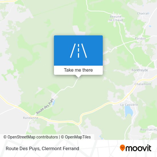 Route Des Puys map