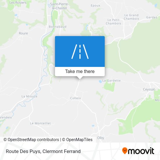 Route Des Puys map