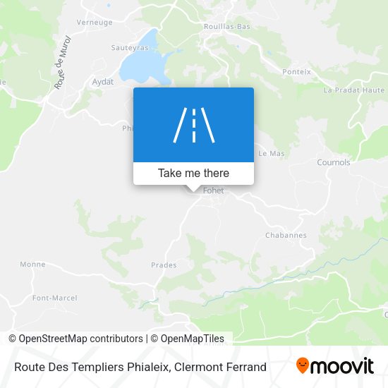 Route Des Templiers Phialeix map