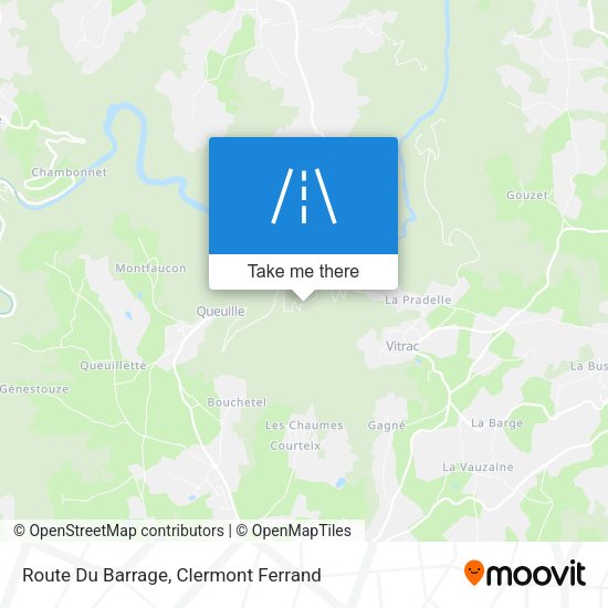 Route Du Barrage map