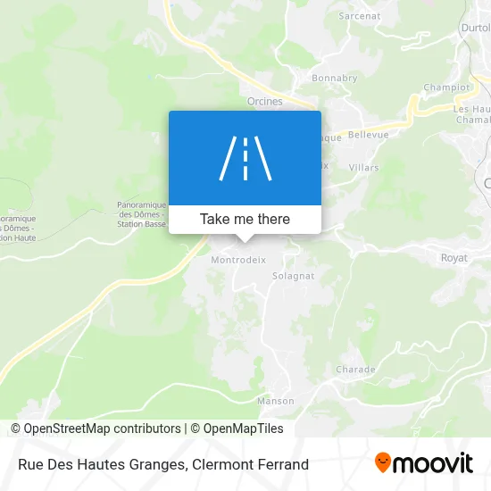 Rue Des Hautes Granges map