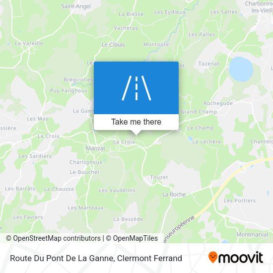 Route Du Pont De La Ganne map