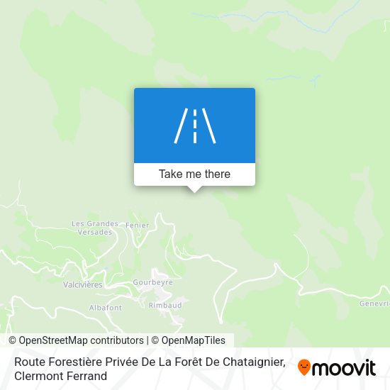 Route Forestière Privée De La Forêt De Chataignier map