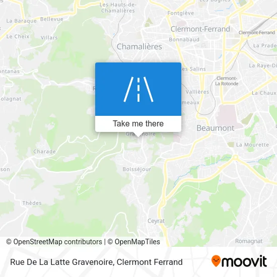 Rue De La Latte Gravenoire map
