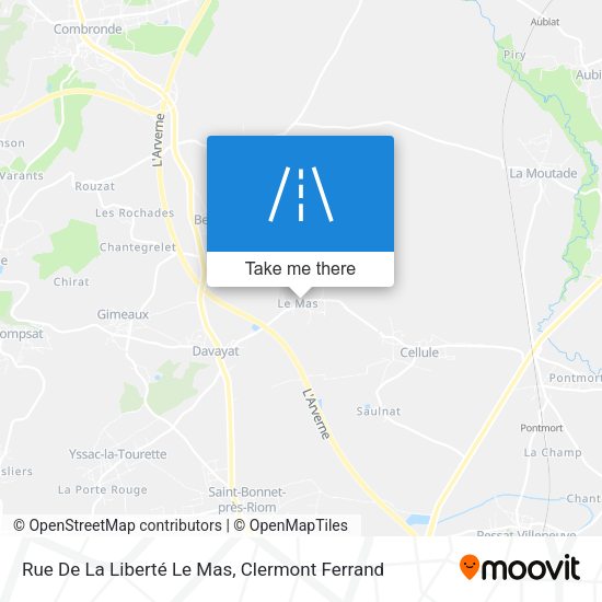 Rue De La Liberté Le Mas map