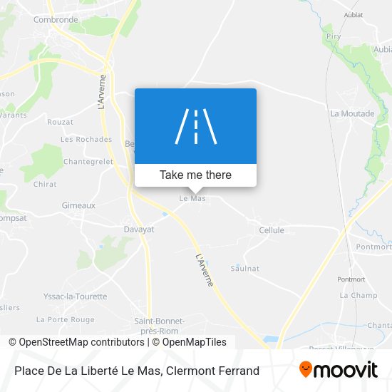 Place De La Liberté Le Mas map