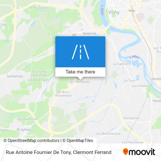 Rue Antoine Fournier De Tony map