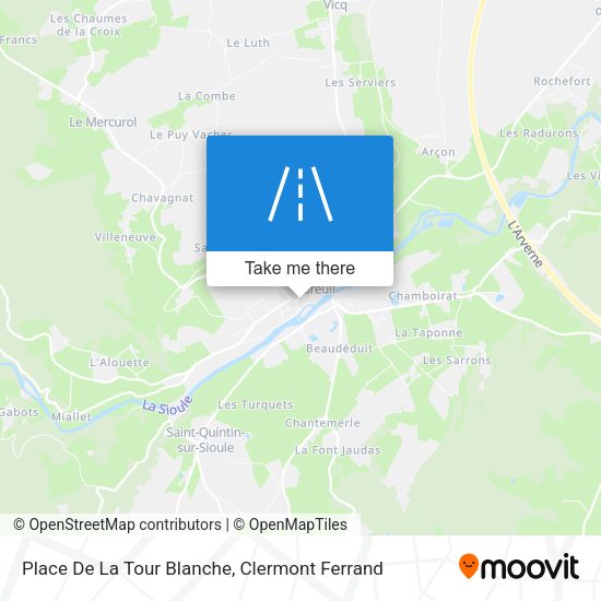 Place De La Tour Blanche map