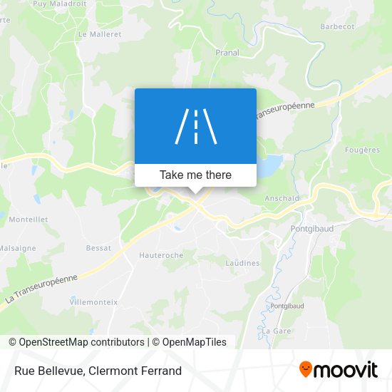 Rue Bellevue map