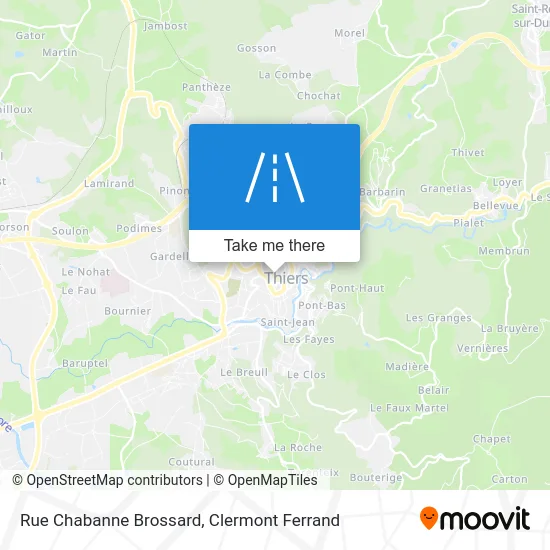 Rue Chabanne Brossard map