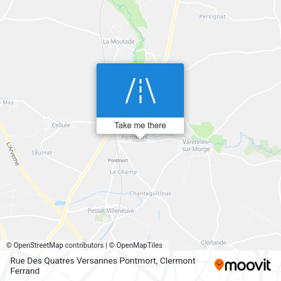 Rue Des Quatres Versannes Pontmort map