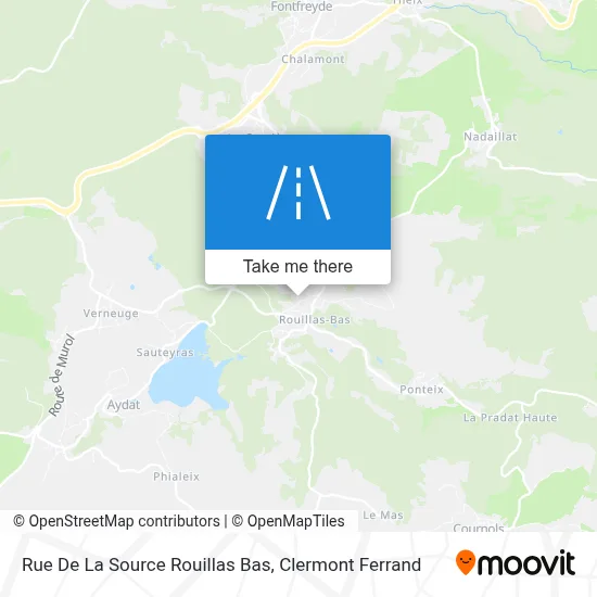 Rue De La Source Rouillas Bas map