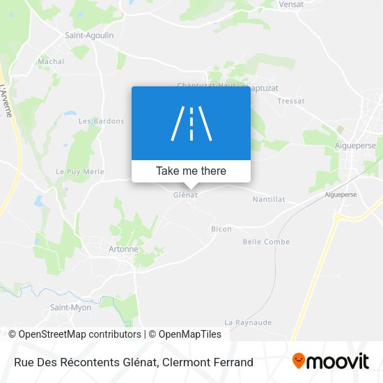 Rue Des Récontents Glénat map