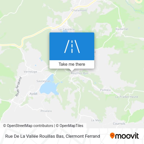 Rue De La Vallée Rouillas Bas map