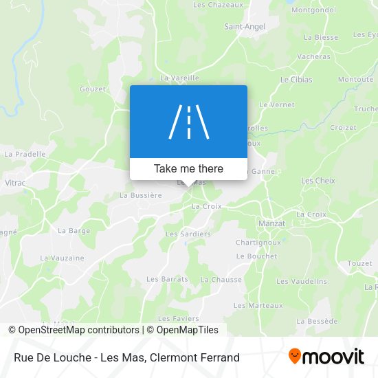 Rue De Louche - Les Mas map