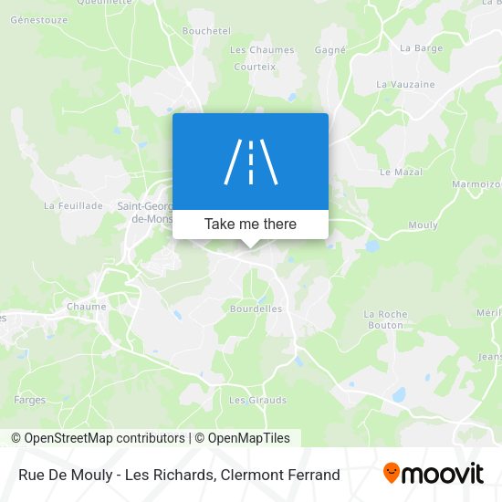 Rue De Mouly - Les Richards map