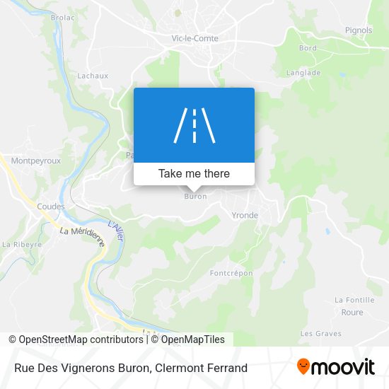 Rue Des Vignerons Buron map