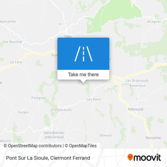 Pont Sur La Sioule map