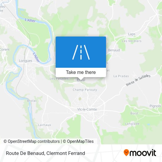 Route De Benaud map