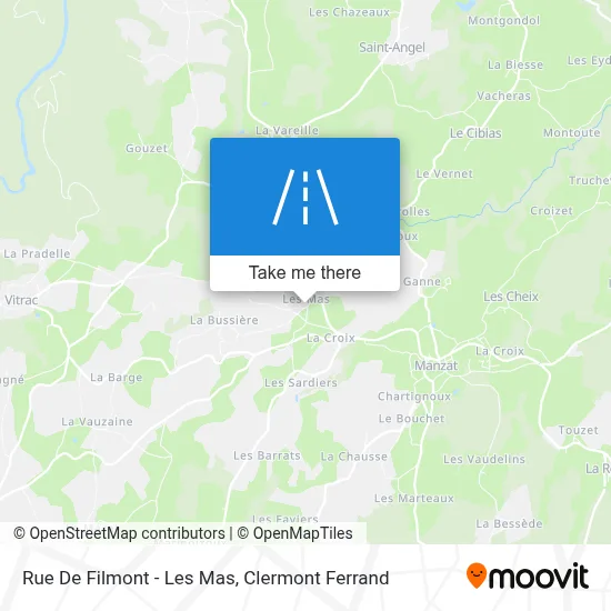 Rue De Filmont - Les Mas map