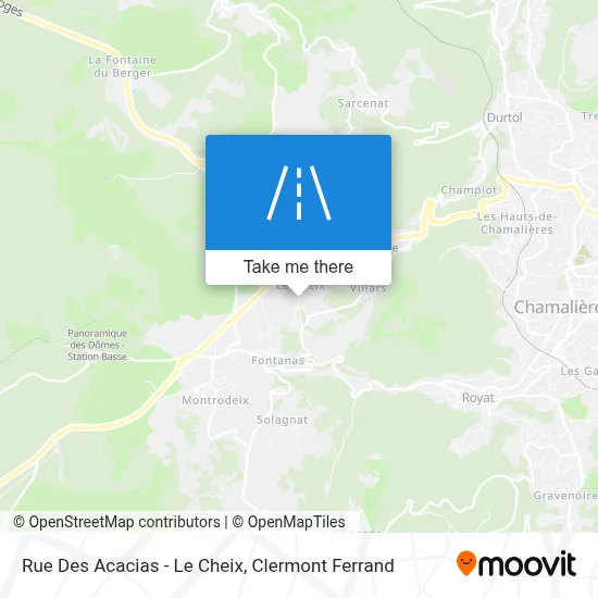 Rue Des Acacias - Le Cheix map