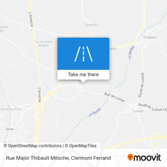 Rue Major Thibault Miloche map
