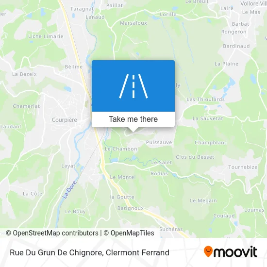 Rue Du Grun De Chignore map